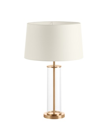 MDC Lampa stołowa LUCI mosiądz mat 1XE27 z kremowym abażurem 589406104