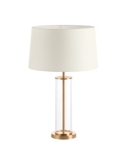 MDC Lampa stołowa LUCI mosiądz mat 1XE27 z kremowym abażurem 589406104