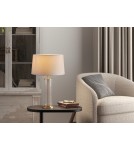 MDC Lampa stołowa LUCI mosiądz mat 1XE27 z kremowym abażurem 589406104
