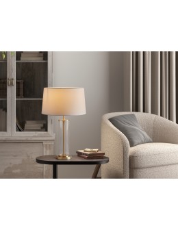 MDC Lampa stołowa LUCI mosiądz mat 1XE27 z kremowym abażurem 589406104 - product 2