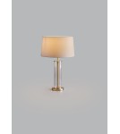MDC Lampa stołowa LUCI mosiądz mat 1XE27 z kremowym abażurem 589406104