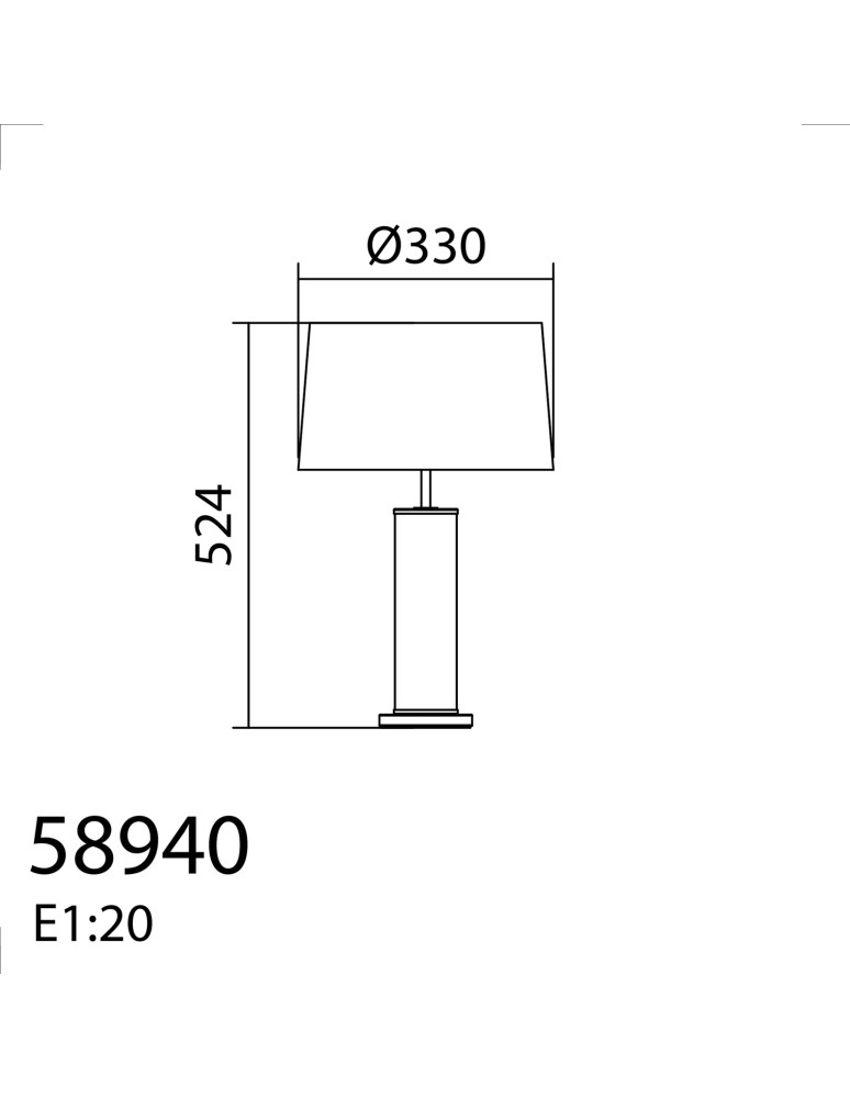 MDC Lampa stołowa LUCI mosiądz mat 1XE27 z kremowym abażurem 589406104