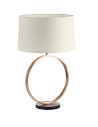 MDC Lampa stołowa OVAL złoty antyczny 1xE27 z kremowym abażurem 589411804