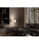 MDC Lampa stołowa OVAL złoty antyczny 1xE27 z kremowym abażurem 589411804
