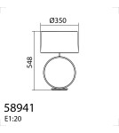 MDC Lampa stołowa OVAL złoty antyczny 1xE27 z kremowym abażurem 589411804