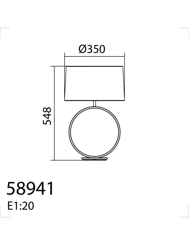 MDC Lampa stołowa OVAL złoty antyczny 1xE27 z kremowym abażurem 589411804
