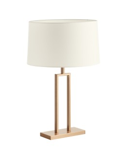 MDC Lampa stołowa OMEGA złoty antyczny 1xE27 z kremowym abażurem 589421704