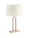 View MDC Lampa stołowa OMEGA złoty antyczny 1xE27 z kremowym abażurem 589421704