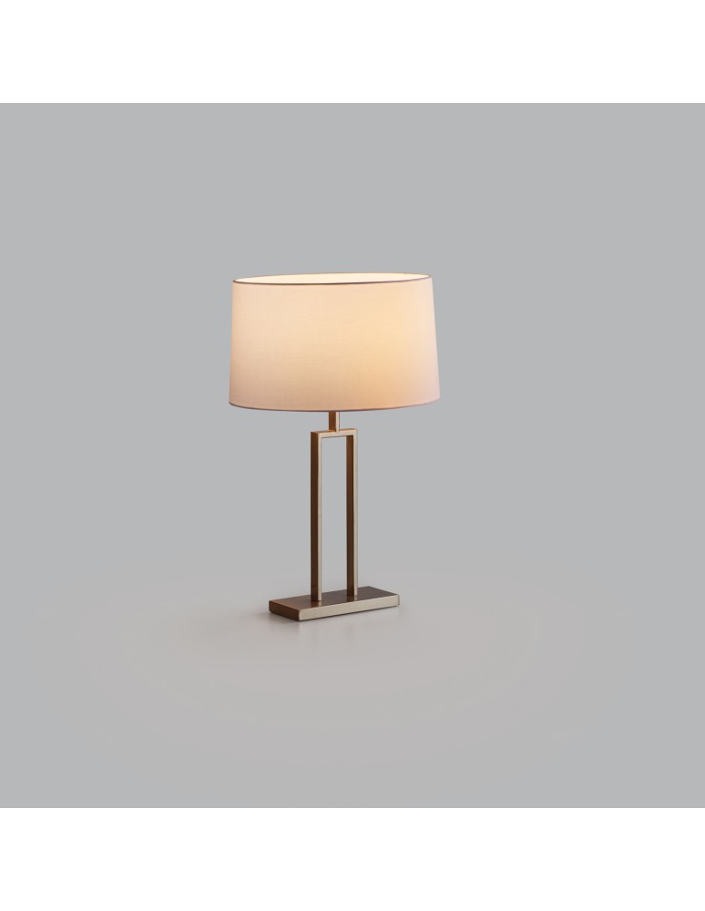 MDC Lampa stołowa OMEGA złoty antyczny 1xE27 z kremowym abażurem 589421704