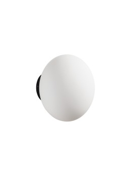 MDC Lampa ścienna PRESS czarny 1xE27 szkło mleczne 589529101