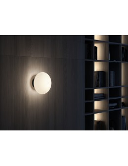 MDC Lampa ścienna PRESS czarny 1xE27 szkło mleczne 589529101 - produkt 2