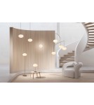 MDC Lampa wisząca PRESS mosiądz mat 1xE27 Ø28cm szkło mleczne 589556101