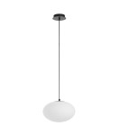 MDC Lampa wisząca PRESS czarny 1xE27 Ø28cm szkło mleczne 589559101