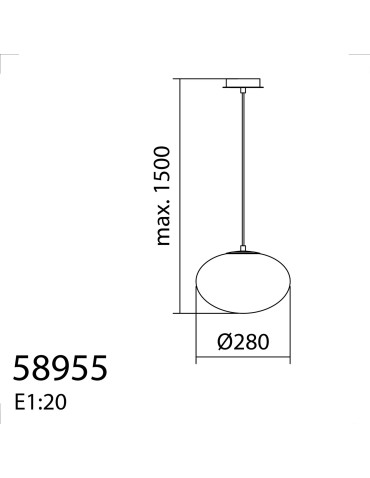 MDC Lampa wisząca PRESS czarny 1xE27 Ø28cm szkło mleczne 589559101 - product 2