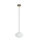 MDC Lampa wisząca PRESS mosiądz mat 1xE27 Ø22cm szkło mleczne 589536101