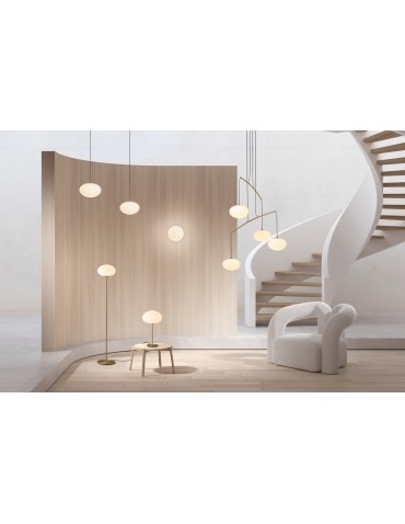 MDC Lampa wisząca PRESS mosiądz mat 1xE27 Ø22cm szkło mleczne 589536101 - product 2