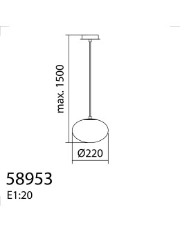 MDC Lampa wisząca PRESS czarny 1xE27 Ø22cm szkło mleczne 589539101 - product 2