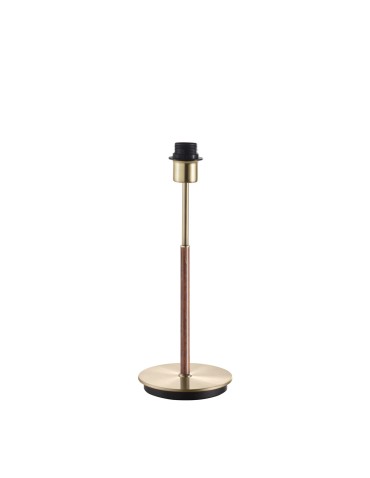 MDC Lampa stołowa JULIETTE mosiądz mat, orzech 1xE27 (abażur zamawiany osobno) 450216101