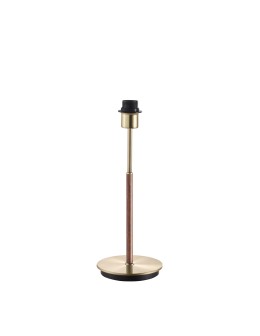 MDC Lampa stołowa JULIETTE mosiądz mat, orzech 1xE27 (abażur zamawiany osobno) 450216101