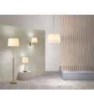MDC Lampa stołowa JULIETTE mosiądz mat, orzech 1xE27 (abażur zamawiany osobno) 450216101