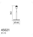 MDC Lampa stołowa JULIETTE mosiądz mat, orzech 1xE27 (abażur zamawiany osobno) 450216101