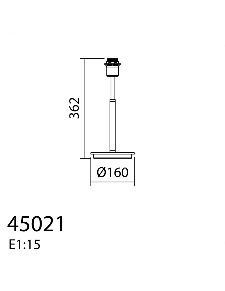 MDC Lampa stołowa JULIETTE mosiądz mat, orzech 1xE27 (abażur zamawiany osobno) 450216101