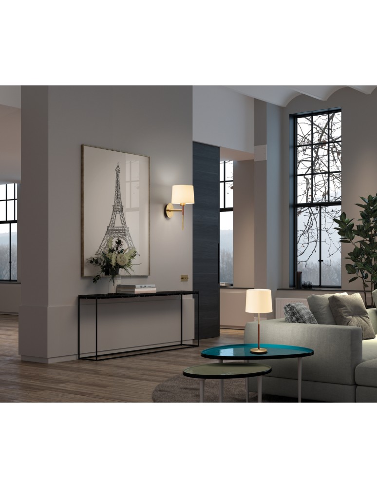 MDC Lampa stołowa JULIETTE czarny mat, drewno naturalne 1xE27 (abażur zamawiany osobno) 450219101