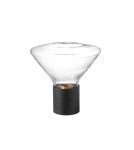 MDC Lampa stołowa DELTA czarny mat E27 szkło transparentne 580699101