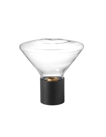 MDC Lampa stołowa DELTA czarny mat E27 szkło transparentne 580699101