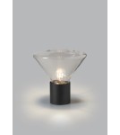 MDC Lampa stołowa DELTA czarny mat E27 szkło transparentne 580699101