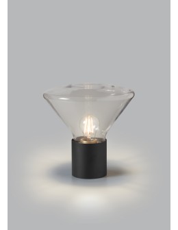 MDC Lampa stołowa DELTA czarny mat E27 szkło transparentne 580699101 - product 2