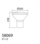 MDC Lampa stołowa DELTA czarny mat E27 szkło transparentne 580699101