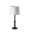 Zobacz MDC Lampa stołowa LOIRA czarne drewno E27 abażur biały w komplecie 482729804