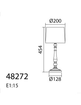 MDC Lampa stołowa LOIRA czarne drewno E27 abażur biały w komplecie 482729804 - product 2