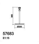 MDC Lampa stołowa ROOMER L chrom matowy 1xE27 (abażur zamawiany osobno) 576833501