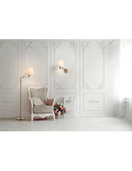 MDC Lampa podłogowa MAGMA S mosiądz antyczny 1xE27 regulowana, abażur kremowy w komplecie 575404460 - product 2