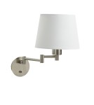 MDC Lampa ścienna MAGMA S chrom matowy 1xE27 regulowana, abażur biały w komplecie 575393567