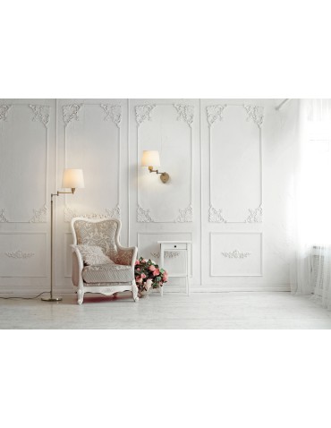 MDC Lampa ścienna MAGMA S mosiądz antyczny 1xE27 regulowana, abażur kremowy w komplecie 575394467 - product 2