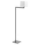 MDC Lampa podłogowa FINESS S czarny mat 1xE27 regulowana, abażur biały w komplecie 575829121