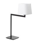 MDC Lampa stołowa FINESS S czarny mat 1xE27 regulowana, abażur biały w komplecie 575819160