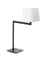 View MDC Lampa stołowa FINESS S czarny mat 1xE27 regulowana, abażur biały w komplecie 575819160