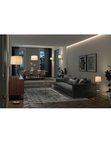 MDC Lampa podłogowa JULIETTE chrom matowy, czarny mat 1xE27 (abażur zamawiany osobno) 580603801 - product 2