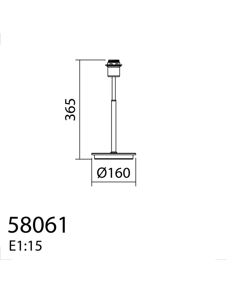 MDC Lampa stołowa JULIETTE mosiądz mat, czarny mat 1xE27 (abażur zamawiany osobno) 580616201