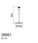 MDC Lampa stołowa JULIETTE chrom matowy, czarny mat 1xE27 (abażur zamawiany osobno) 580613801