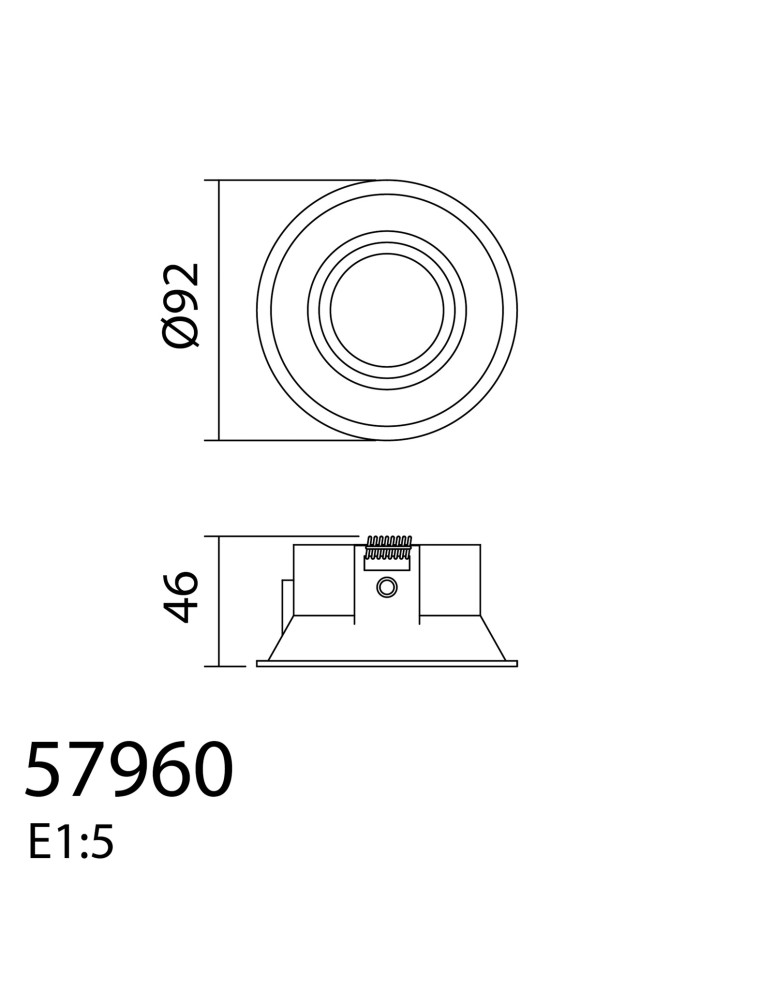 MDC Lampa podtynkowa BENZ biały mat 1xGU10 ø92mm ruchoma bez oprawki 579608101