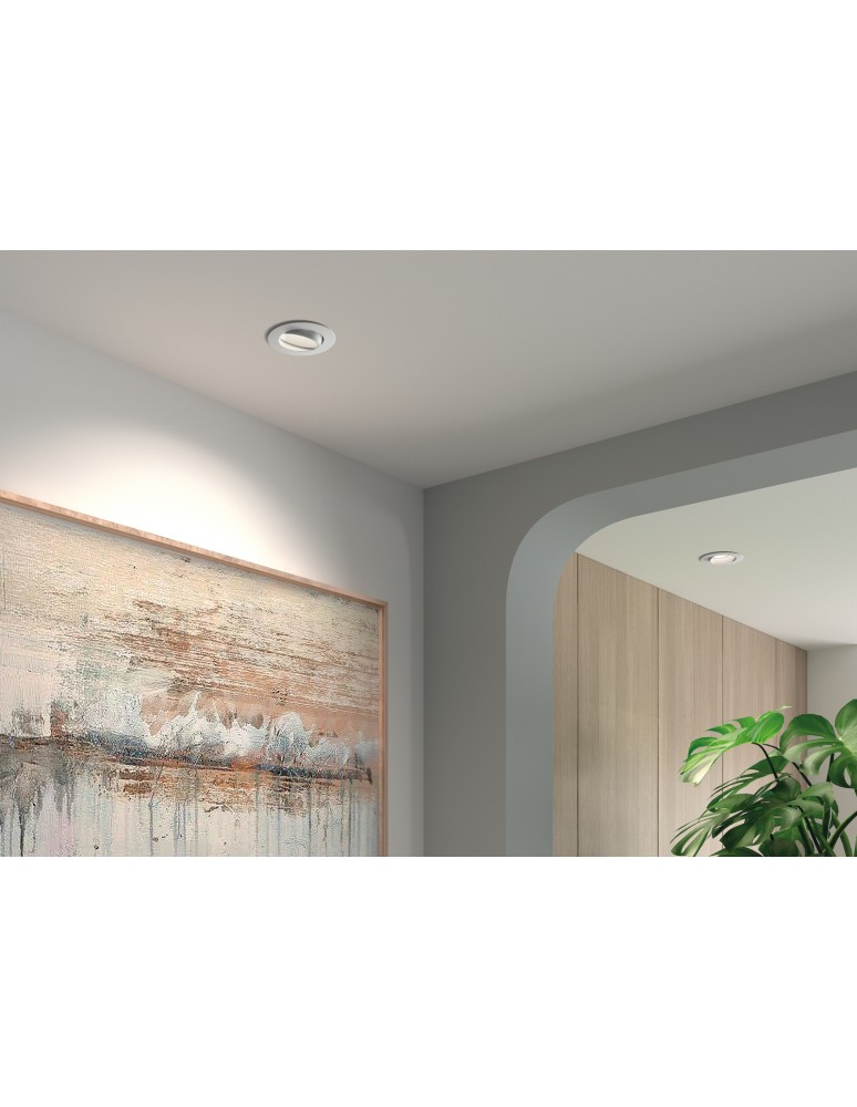 MDC Lampa podtynkowa KEPLER biały mat 1xGU10 ø88mm ruchoma bez oprawki 579688101
