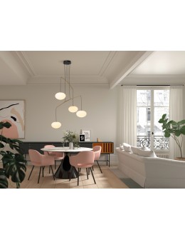 MDC Lampa wisząca PRESS mosiądz mat 4xE27 szkło mleczne 589546101 - produkt 2