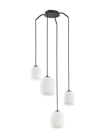 MDC Lampa wisząca JAP czarny mat 4xE27 szkło mleczne 589479101