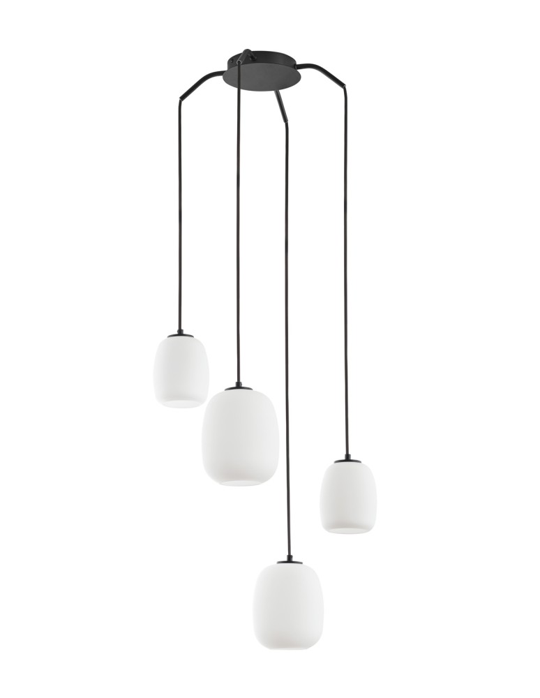 MDC Lampa wisząca JAP czarny mat 4xE27 szkło mleczne 589479101