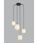 MDC Lampa wisząca JAP czarny mat 4xE27 szkło mleczne 589479101